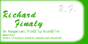 richard finaly business card